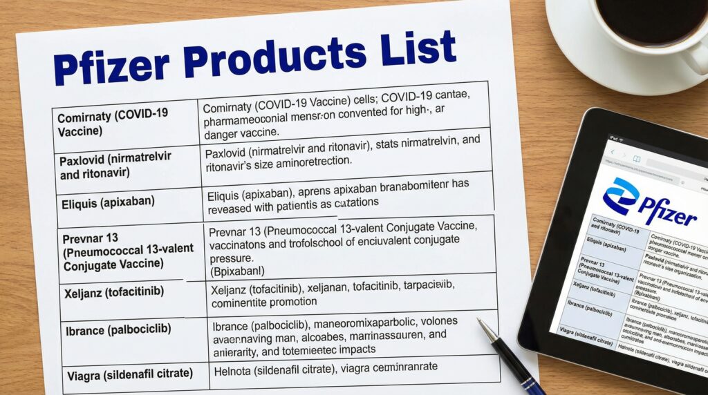 Pfizer Products List