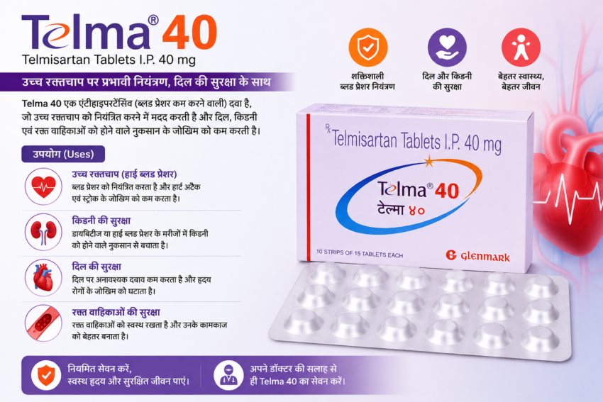 Telma 40 Tablet Uses in Hindi