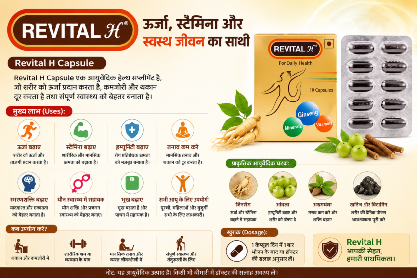 Revital H Capsule Uses in Hindi