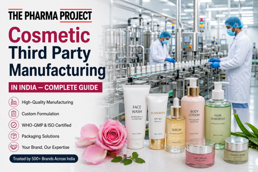 Cosmetic third party manufacturing in India for skincare, hair care and beauty products