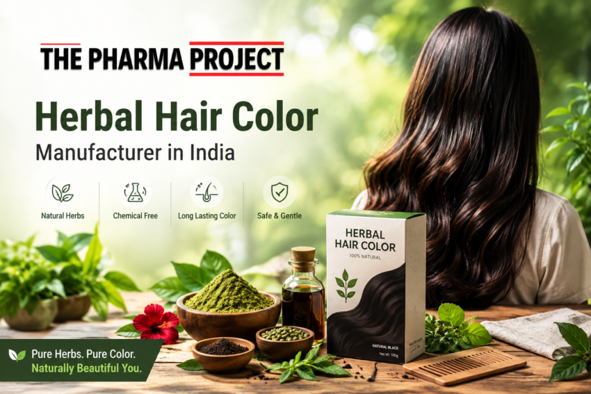herbal hair color manufacturer in India with hair colour packs and cosmetic production facility